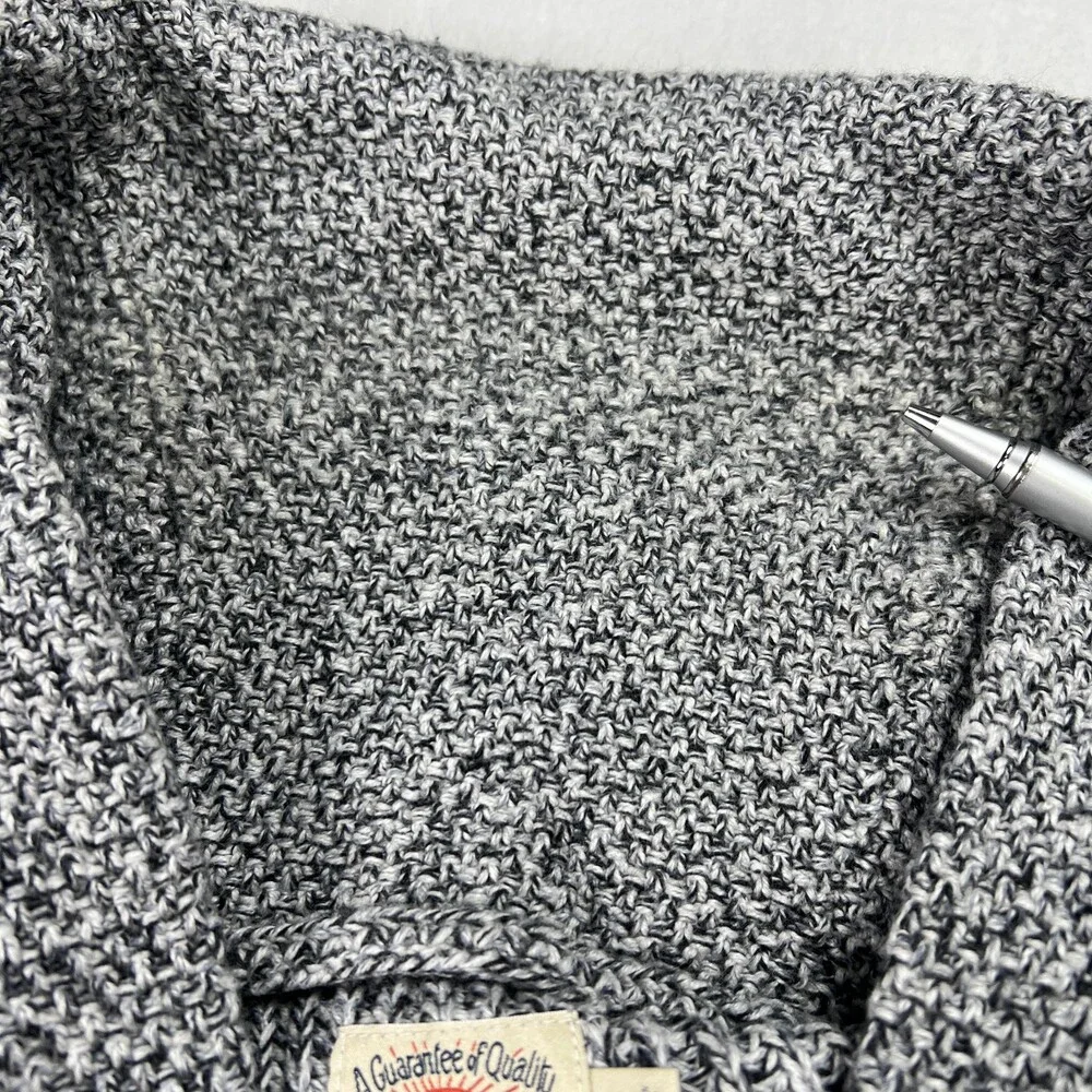 Faherty Men's Marled Cotton Cardigan Shawl Collar Sweater Medium Cosby Grandpa